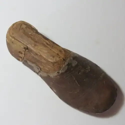 Antique wooden shoe form for toddler shoes