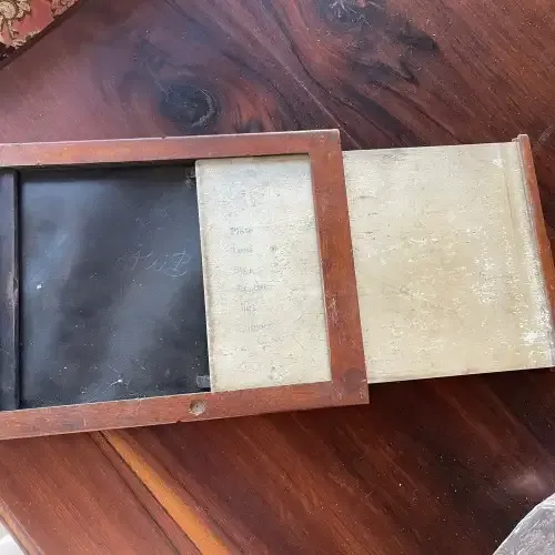 Antique camera glass plate film holder - 8 3/4 x 6 1/2