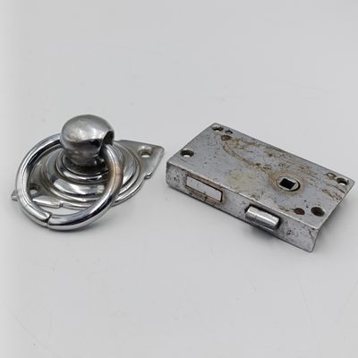 Vintage Railway door handle and lock - handle marked &quot;Kitchen&quot; possibly SA Railways