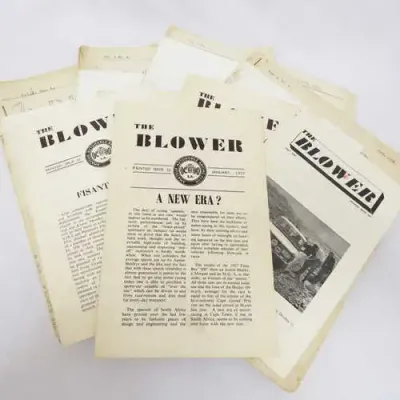 The Blower original amateur automobile racing club magazines-1952(1st issue),1953,1954,1955 &amp; extras