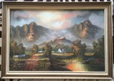 Beautiful landscape painting signed by Taylor - as per photo