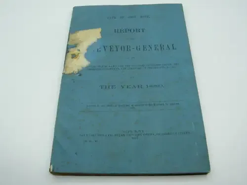 1880 Cape of Good Hope report of the Surveyor-General on the results of the laws of Crown Lands