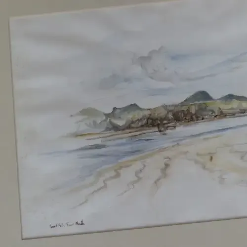 Tony Grogan watercolour painting of Great Fish River Mouth - Sizes in description below