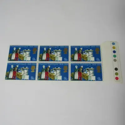 Great Britain 1970 (April 1) General Anniversaries set of stamps in blocks of 6 with errors