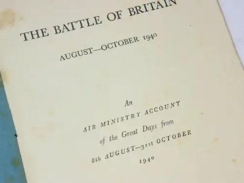 Booklet issued by ministry on the Battle of Britain in 1941, shortly after the battle - SCARCE