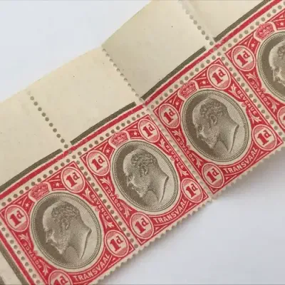 Transvaal SACC 267 - top strip of 12 stamps - unmounted mint