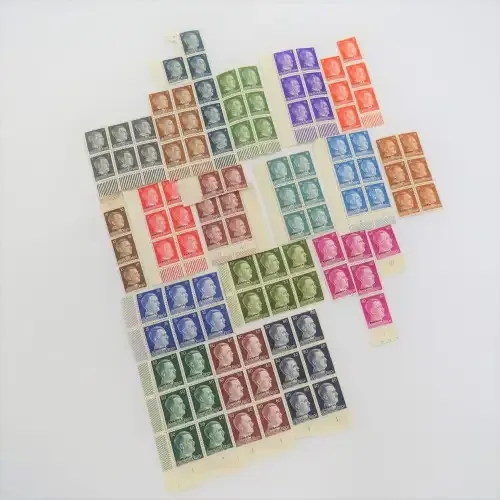 Germany Hitler Stamps overprinted Ukraine - More than 100 - Most in blocks of 6