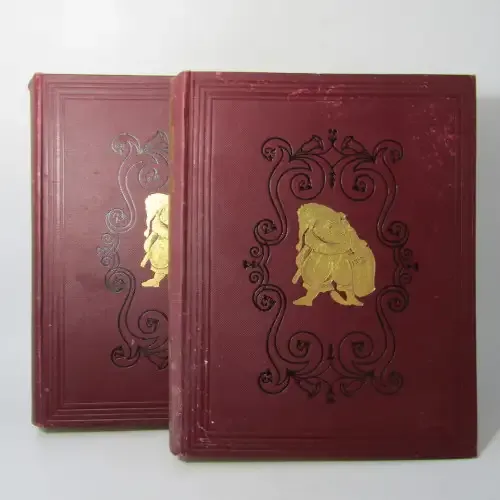 1929 Bound volume of Punch magazine - Jan to June and Jul to Dec - some damage
