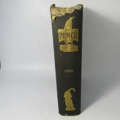 1920 Bound volume of Punch magazine - some damage