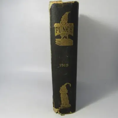 1919 Bound volume of Punch magazine - some damage