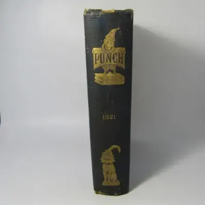 1921 Bound volume of Punch magazine - some damage