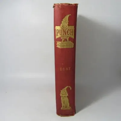 1887 Bound volume of Punch magazine - some damage