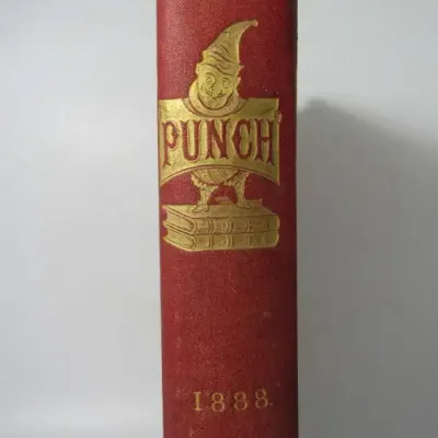 1888 Bound volume of Punch magazine - some damage