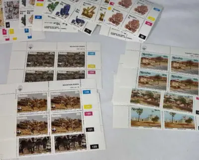 Lot of Namibia control blocks with high book value