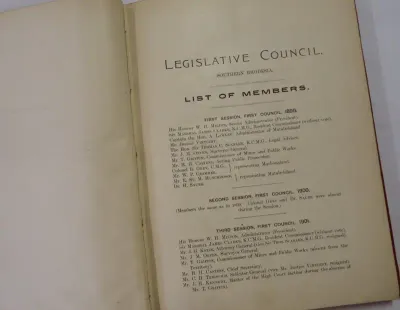 Southern Rhodesia - Debates in the Legislative Council during the years 1899 to 1903