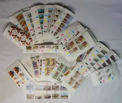 Lot of 113 mint control blocks and strips - All different