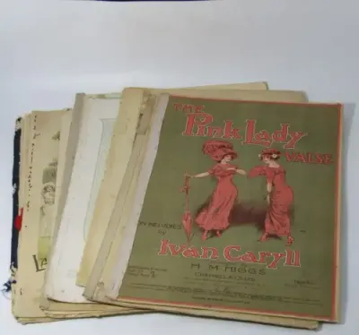 Lot of 12 antique Sheet Music pieces - all older than 100 years