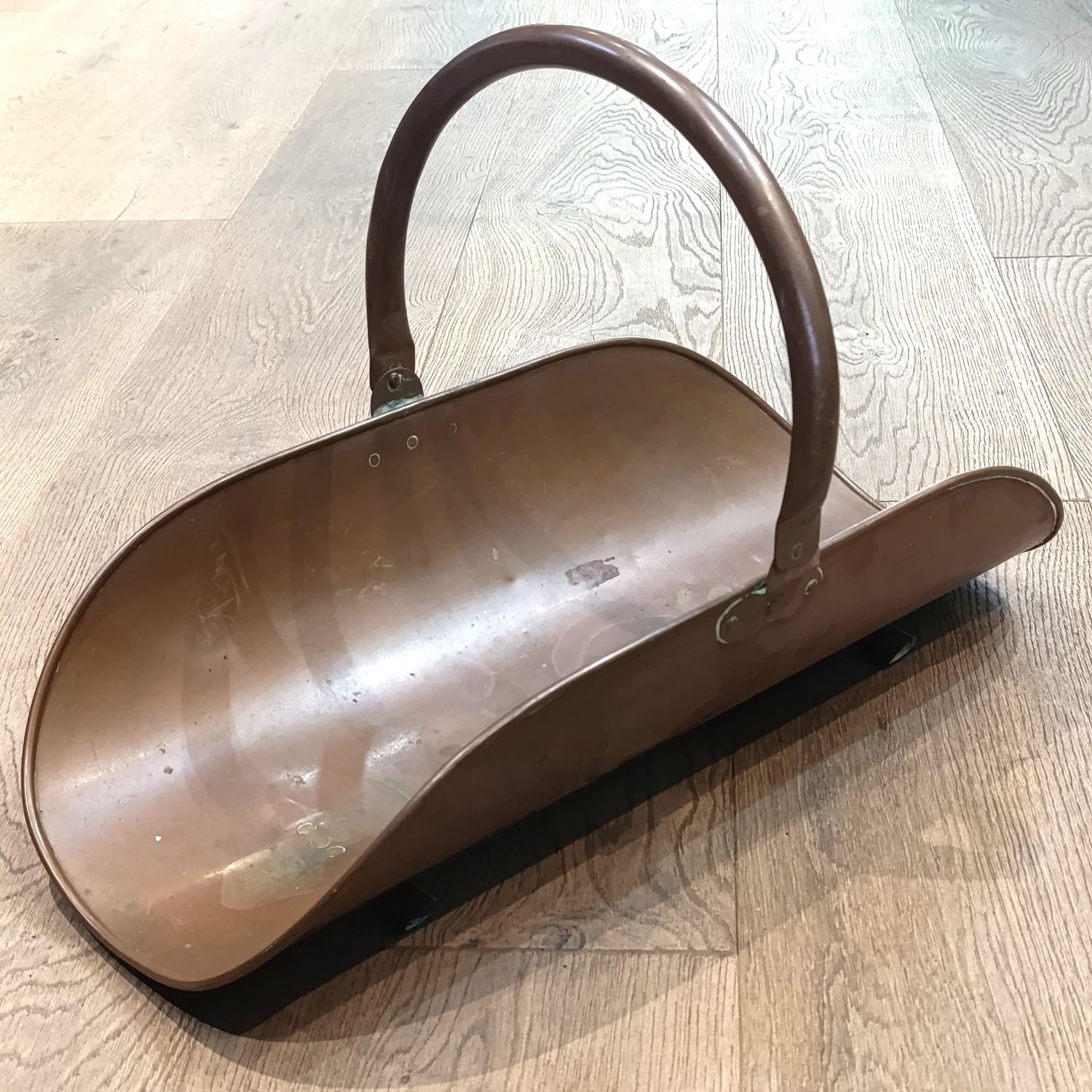 Antique Copper coal trugg