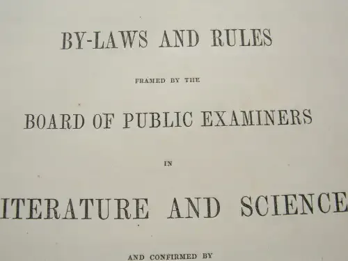 1859 Cape of Good Hope By-Laws and rules in Literature and Science