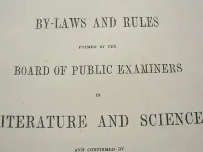 1859 Cape of Good Hope By-Laws and rules in Literature and Science
