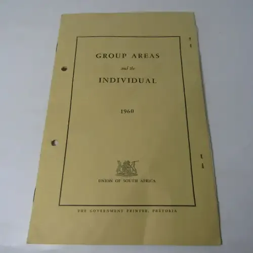 Africana 1960 booklet on the group areas act with additional explanation