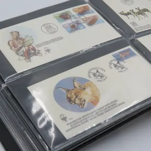 First day cover album with over 100 pages - Included 56 South West Africa First day covers