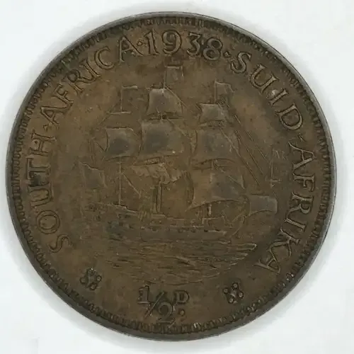 1938 SA Union Half Penny - AU