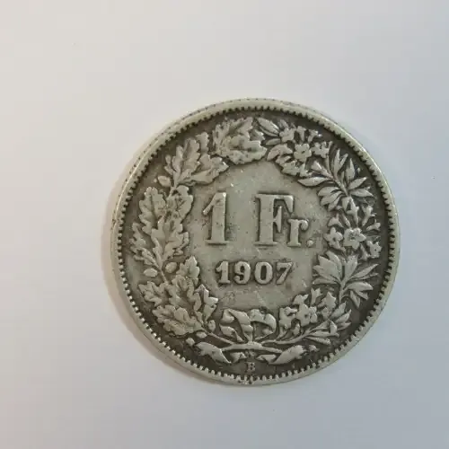 1907 Switzerland 1 Franc - VF+