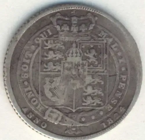 1824 Great Britain 6 pence - George IV