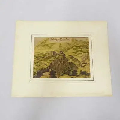 Hand coloured engraving from ± 1720 - Excellent condition - Elofter St. Beorgenberg - Bey Schwatz
