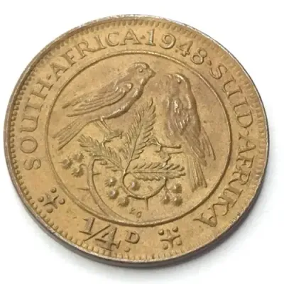 1948 SA Union Farthing - UNC - Light brown/yellow