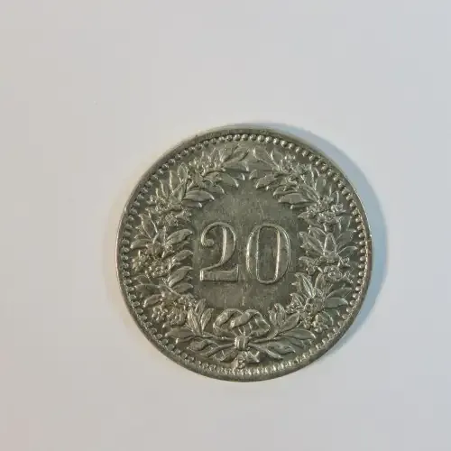 1926 Switzerland 20 Rappen - UNC