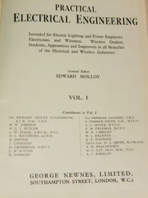 Practical Electric Engineering Newnes Volume 1 to 5 - circa 1930`s