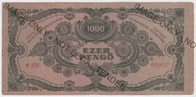 1945 Hungary 1000 Pengö banknote