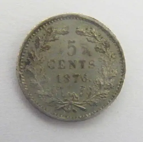 Netherlands 1876 Willem 3 5 cent VF+