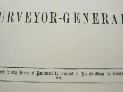 1877 Cape of Good Hope Report of the Surveyor-General to both Houses of Parliament