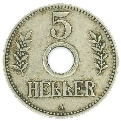 1913 A German East Africa 5 Heller - XF+