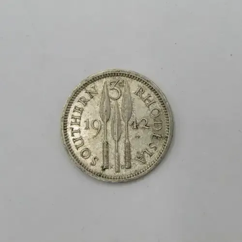 1942 Southern Rhodesia 3d with cracked die - AU
