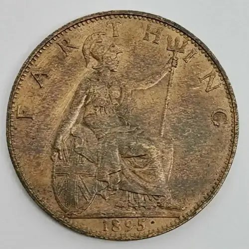 Great Britain 1895 farthing Victoria XF