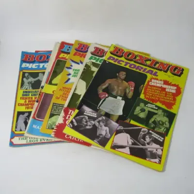 Boxing Pictorial Magazine - Lot of 7 magazines in the 1976/77 period