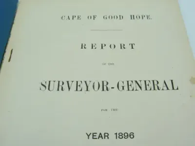1896 Cape of Good Hope report of the Surveyor General covering Geodetic survey - Crown Lands