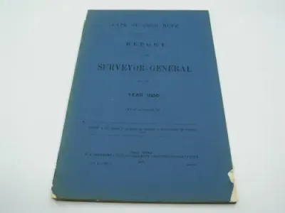 1896 Cape of Good Hope report of the Surveyor General covering Geodetic survey - Crown Lands