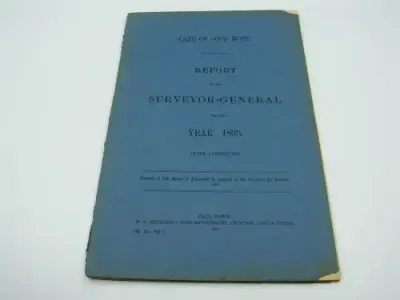 1893 Cape of Good Hope report of the Surveyor General covering survey of Crown Lands