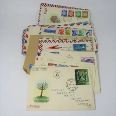 Lot of 32 Israel Postal and First Day Covers dated between 1950 and 1962