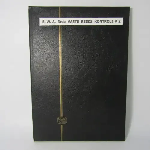 Stamp album with South West Africa S1 control blocks including 3rd decimal series