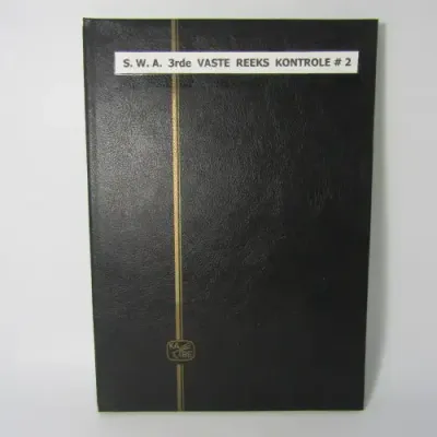 Stamp album with South West Africa S1 control blocks including 3rd decimal series