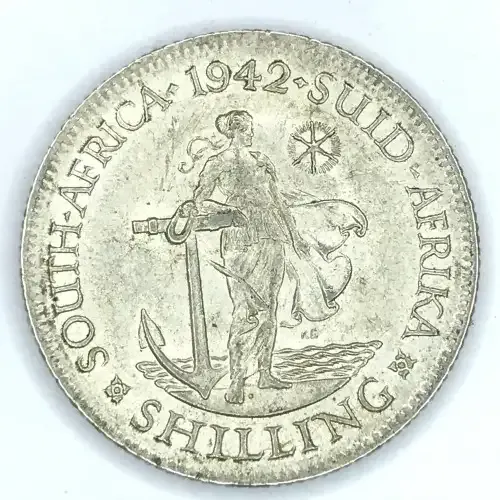 1942 SA Union Shilling - AU with lustre