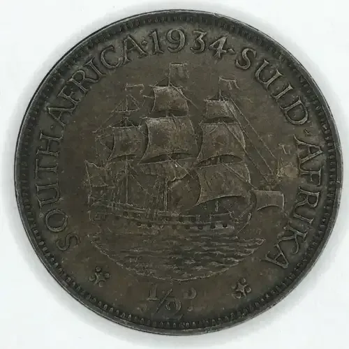 1934 SA Union Half Penny - EF