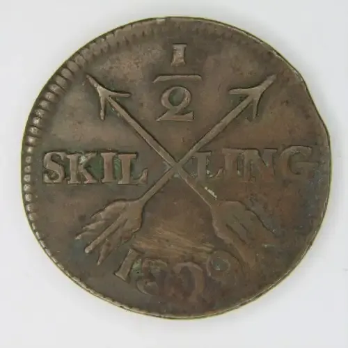 1809 Sweden 1/2 Skilling