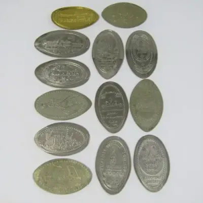 Lot of 13 Russian elongated coins
